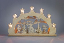 Schwibbogen Schneemann im Wald