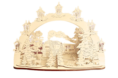 Led schwibbogen eisenbahn - 3d,