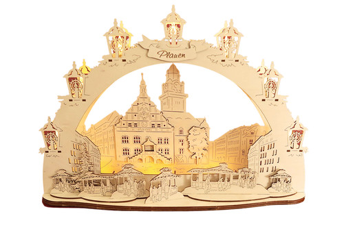 Led schwibbogen plauen - 3d,